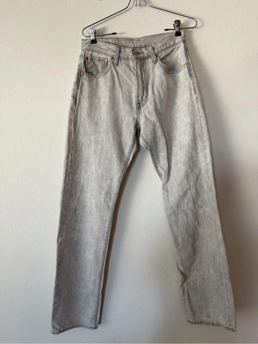Levis Premium 551 Z Mens 28x32 Gray Acid Authentic Straight 80s Ankle 5 Pocket